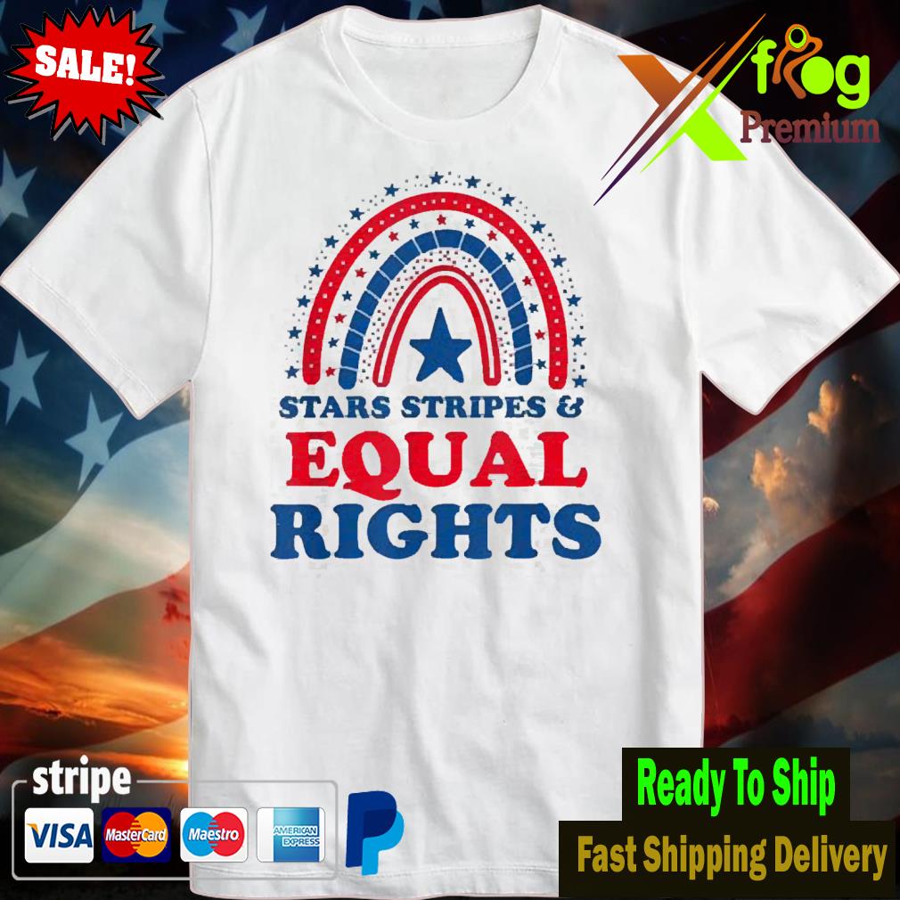 Pro choice boho rainbow feminist stars stripes equal rights tshirt