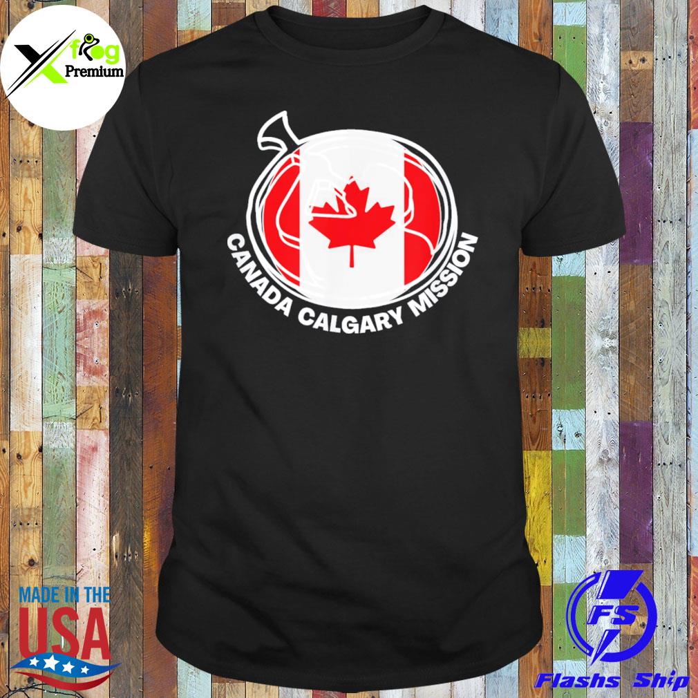 Canada calgary lds mission proud mormon missionary flag shirt