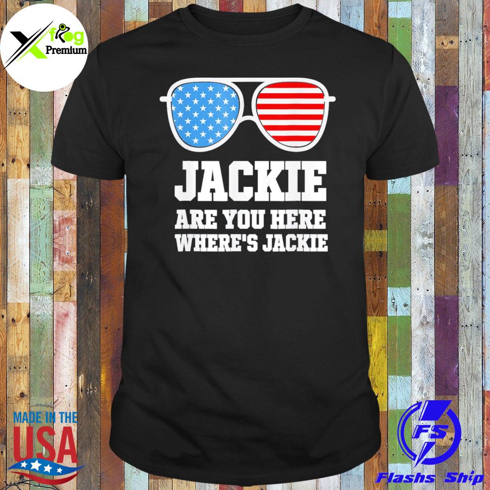 Jackie are you here where's jackie Biden president sunglasses usa flag shirt