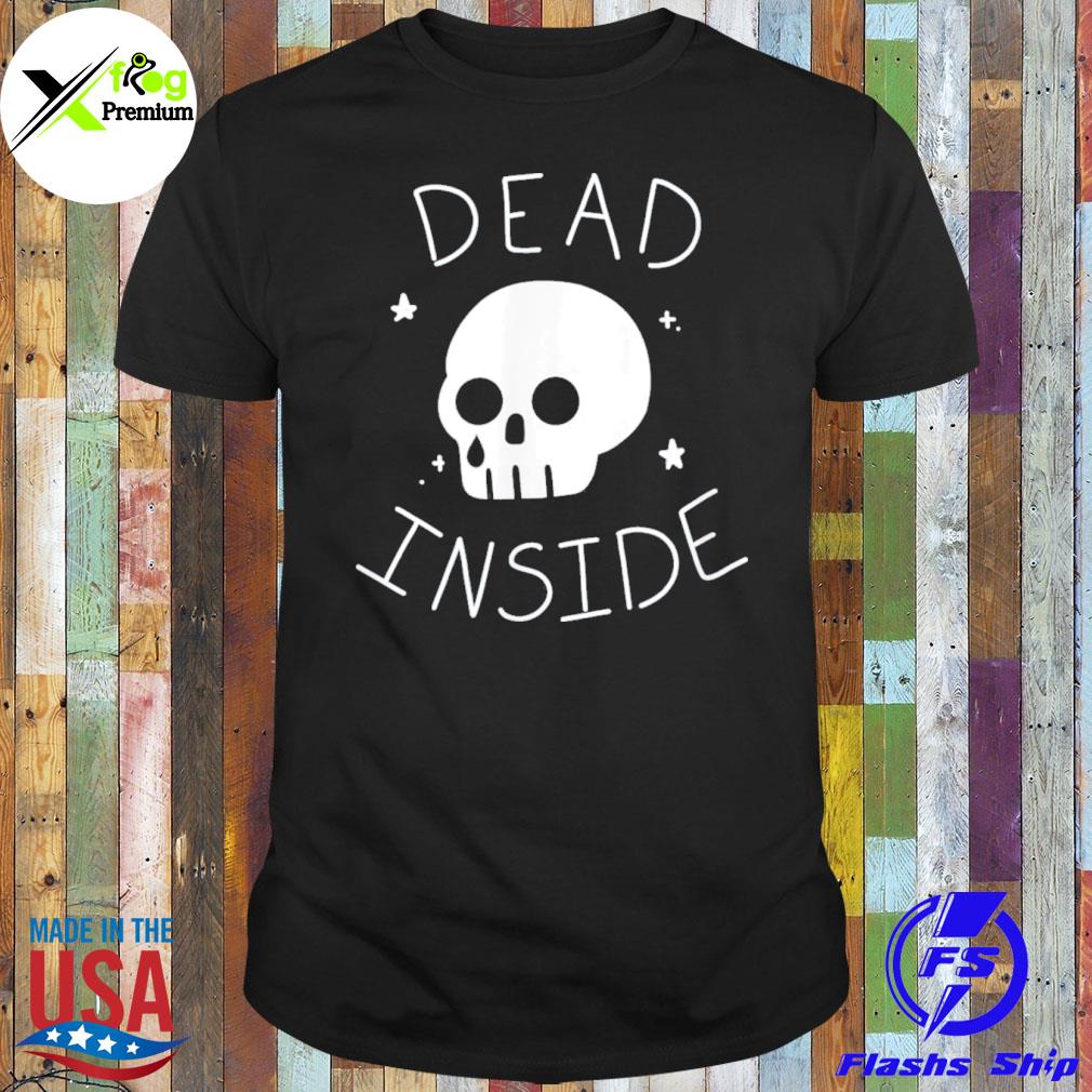 Halloween cartoon skull dead inside shirt
