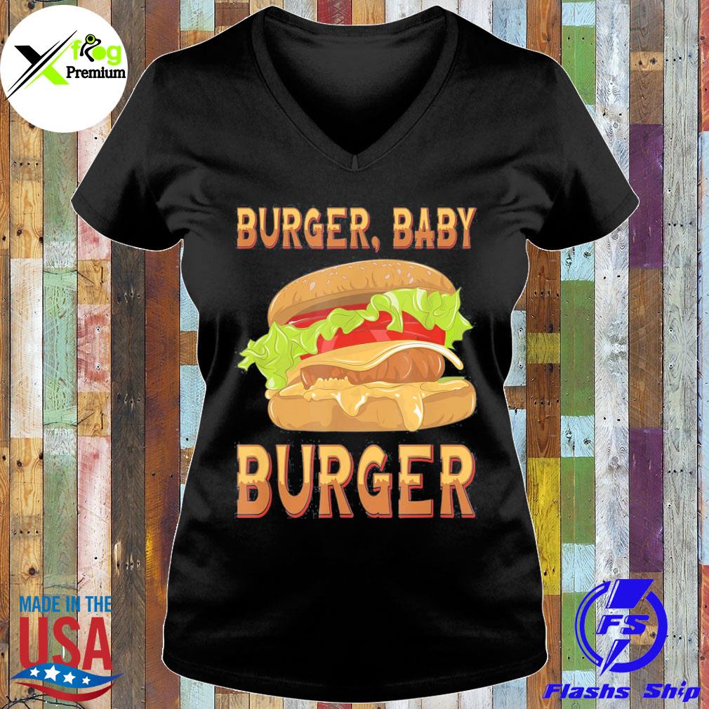 Hamburger baby delicious cheeseburger burger bun fast food s Ladies Tee