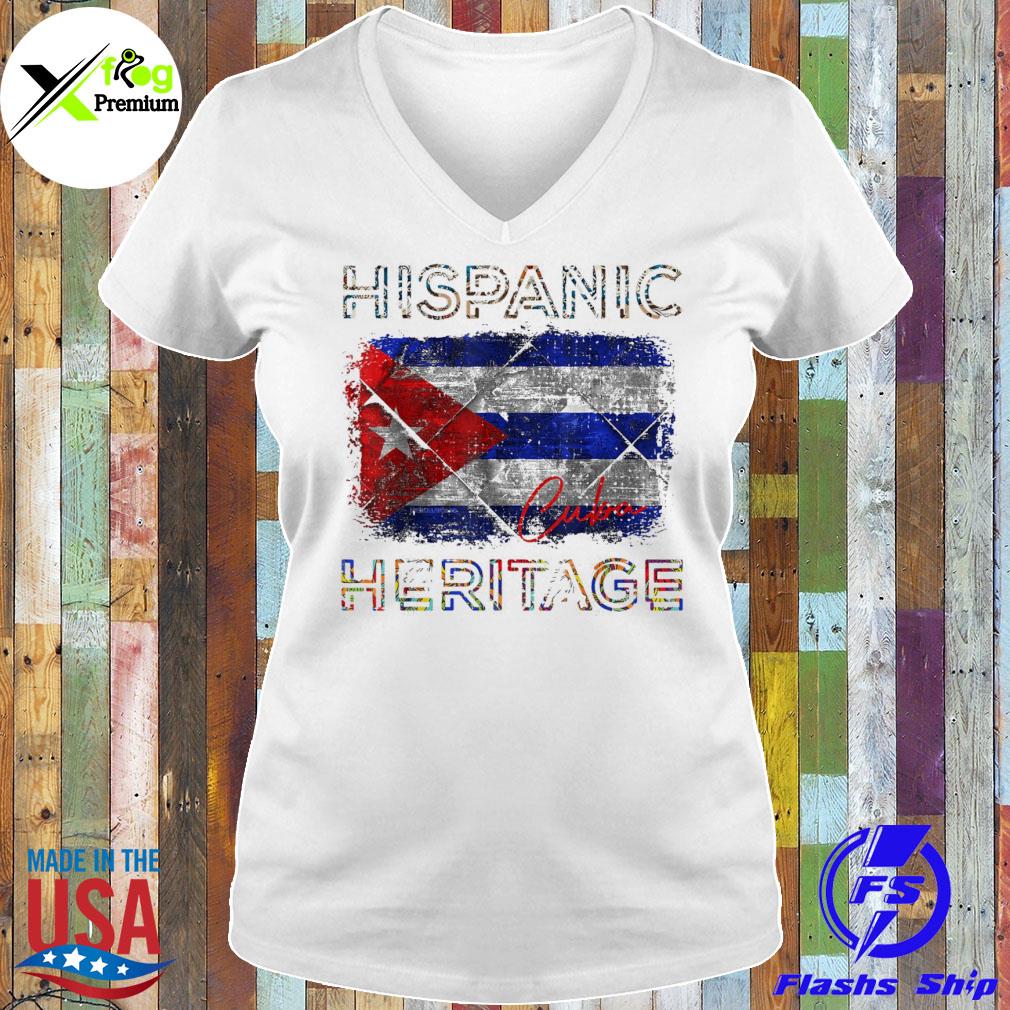 Hispanic heritage month Cuba flag latino cuban pride s Ladies Tee