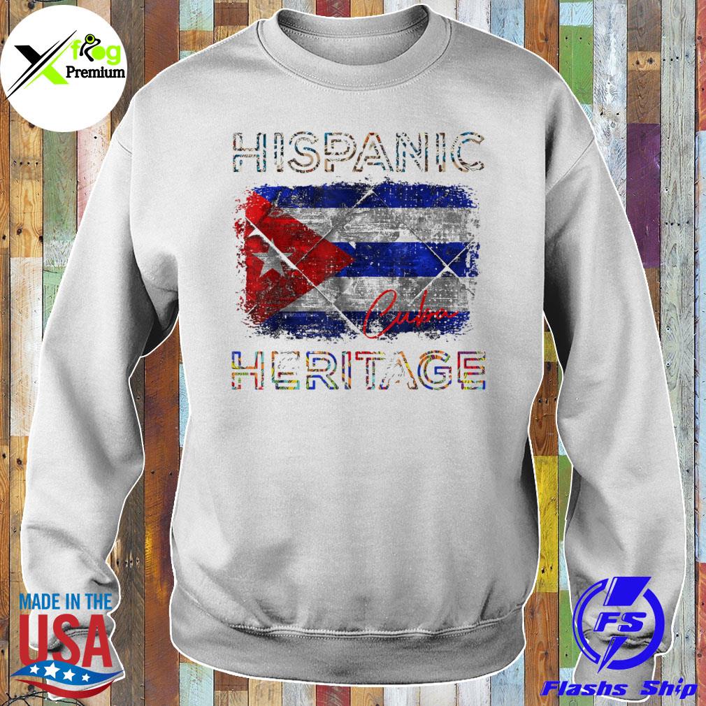 Hispanic heritage month Cuba flag latino cuban pride s Sweater