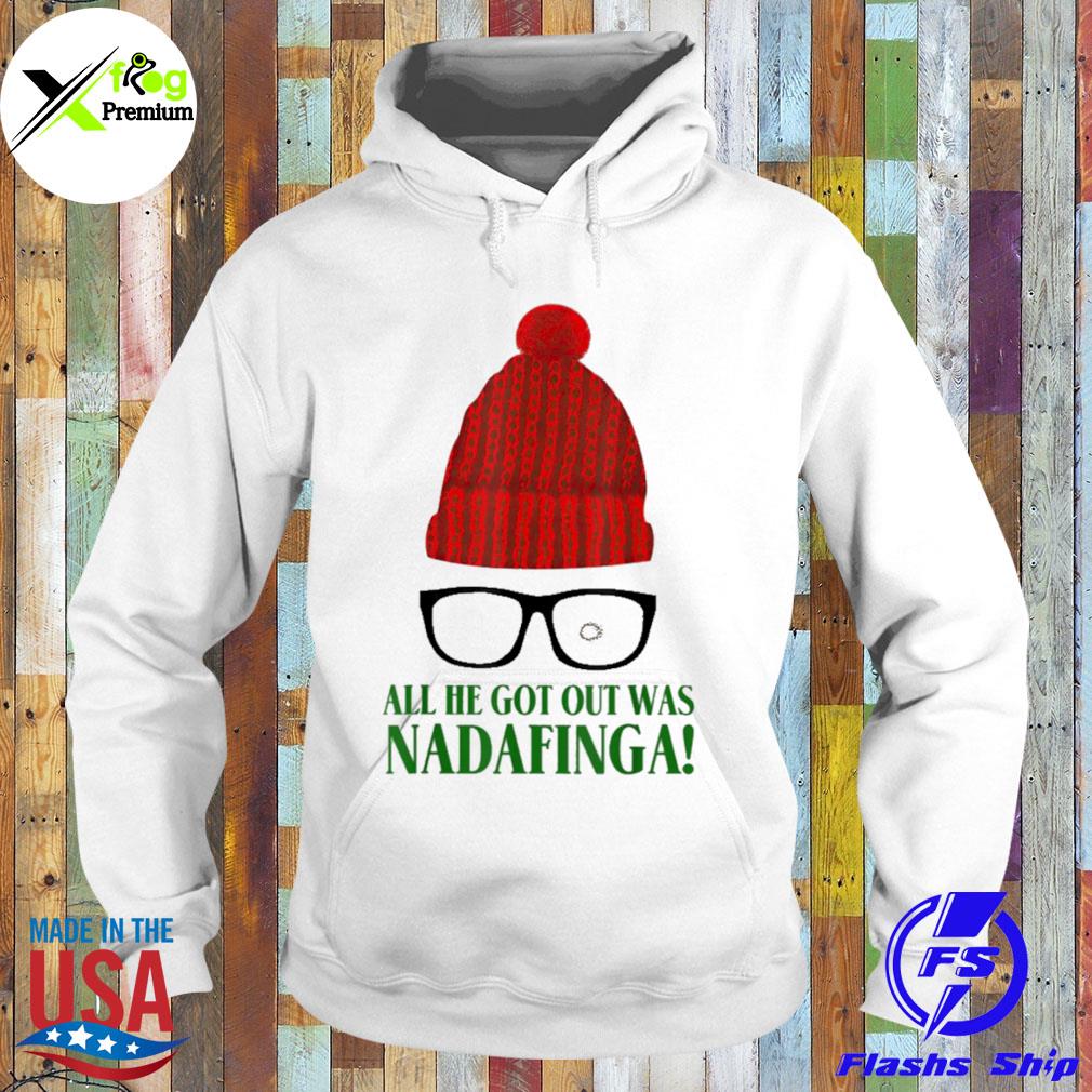 All he got out was nadafinga red plaid Christmas s Hoodie