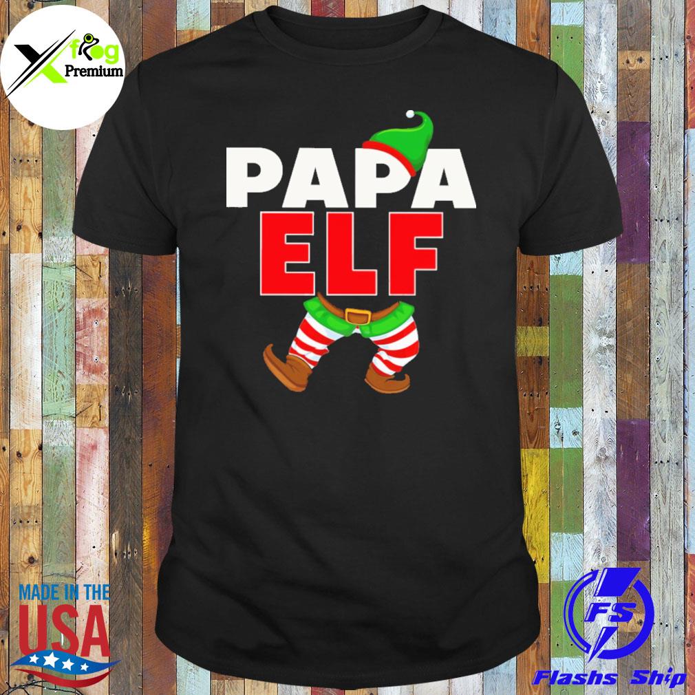 Mens papa elf Christmas shirt