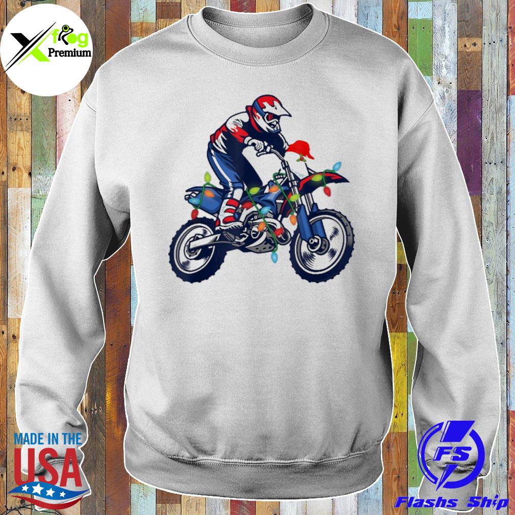 Oh snap ginger lights motocross santa hat matching motocross player Christmas s Sweater