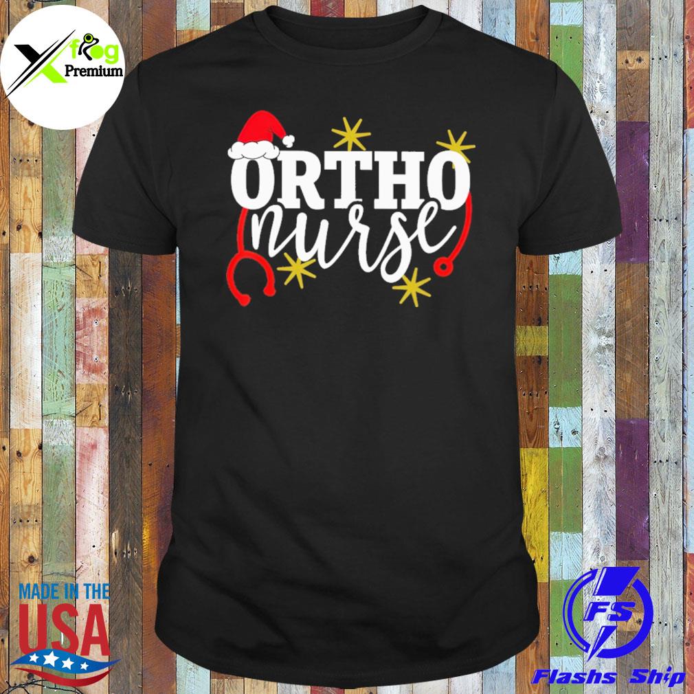 Santa hat ortho nurse Christmas shirt