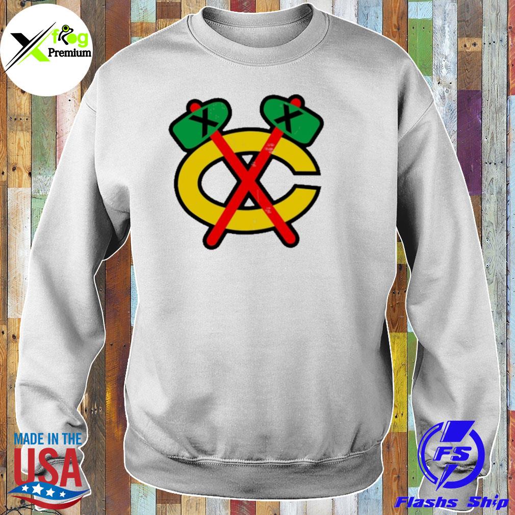 Mitchell and ness blackhawks distressed basic logo s Sweater