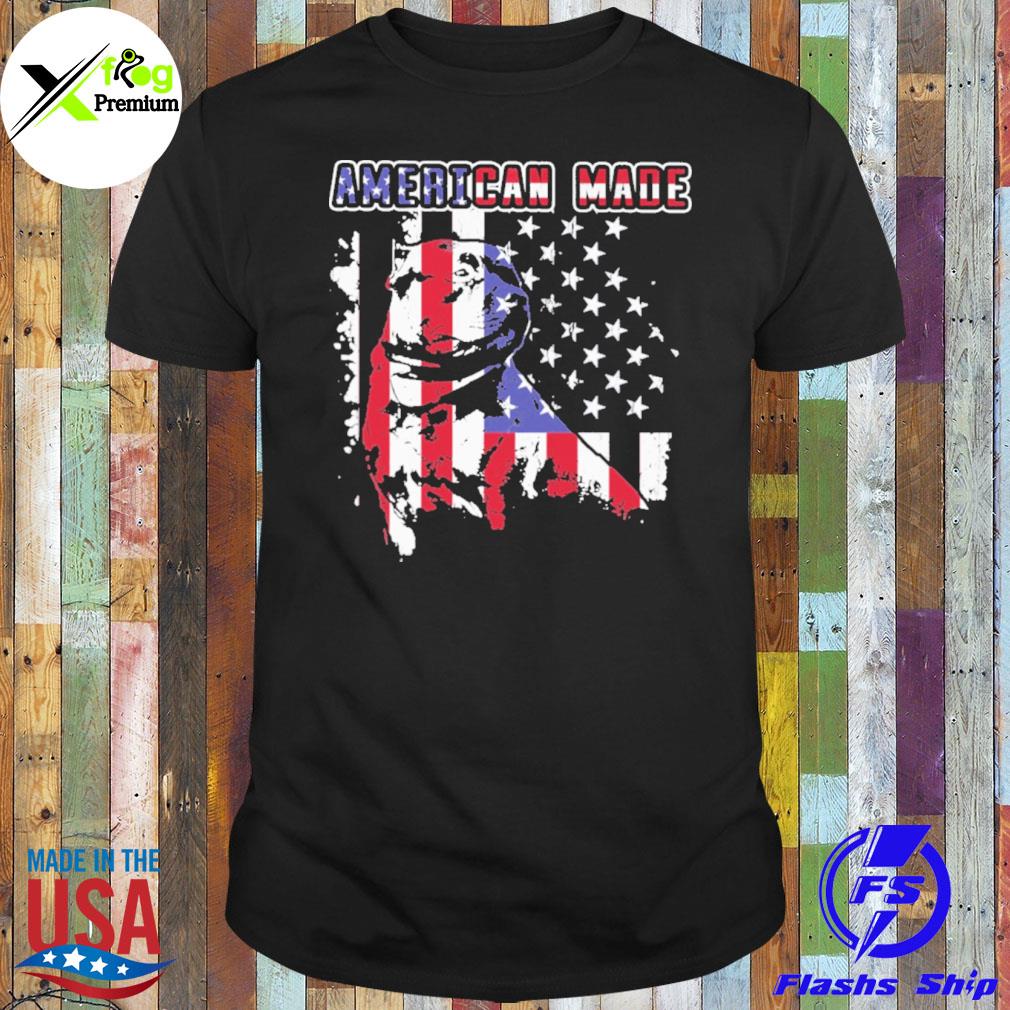 Pitbull American made flag shirt