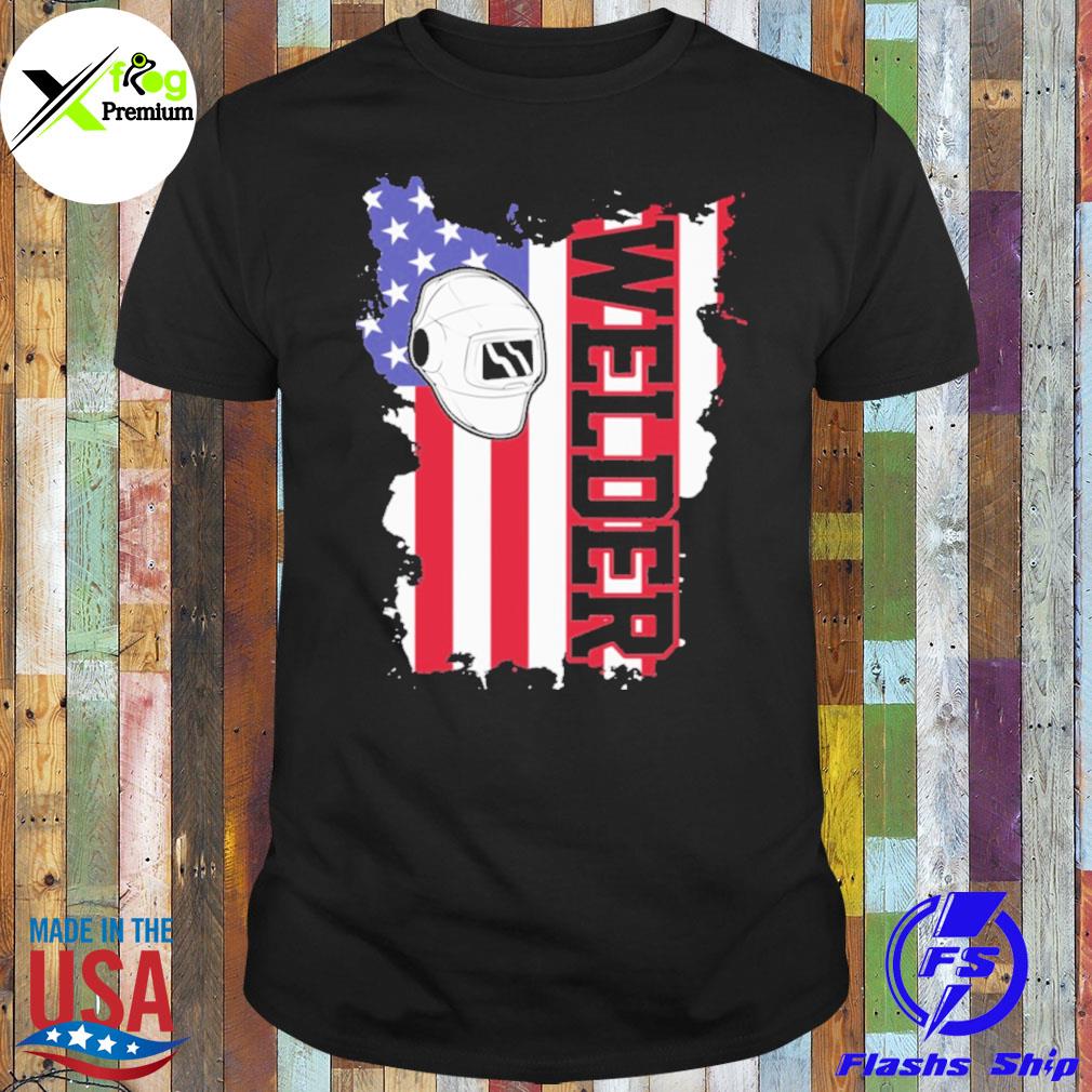 Welding usa flag shirt