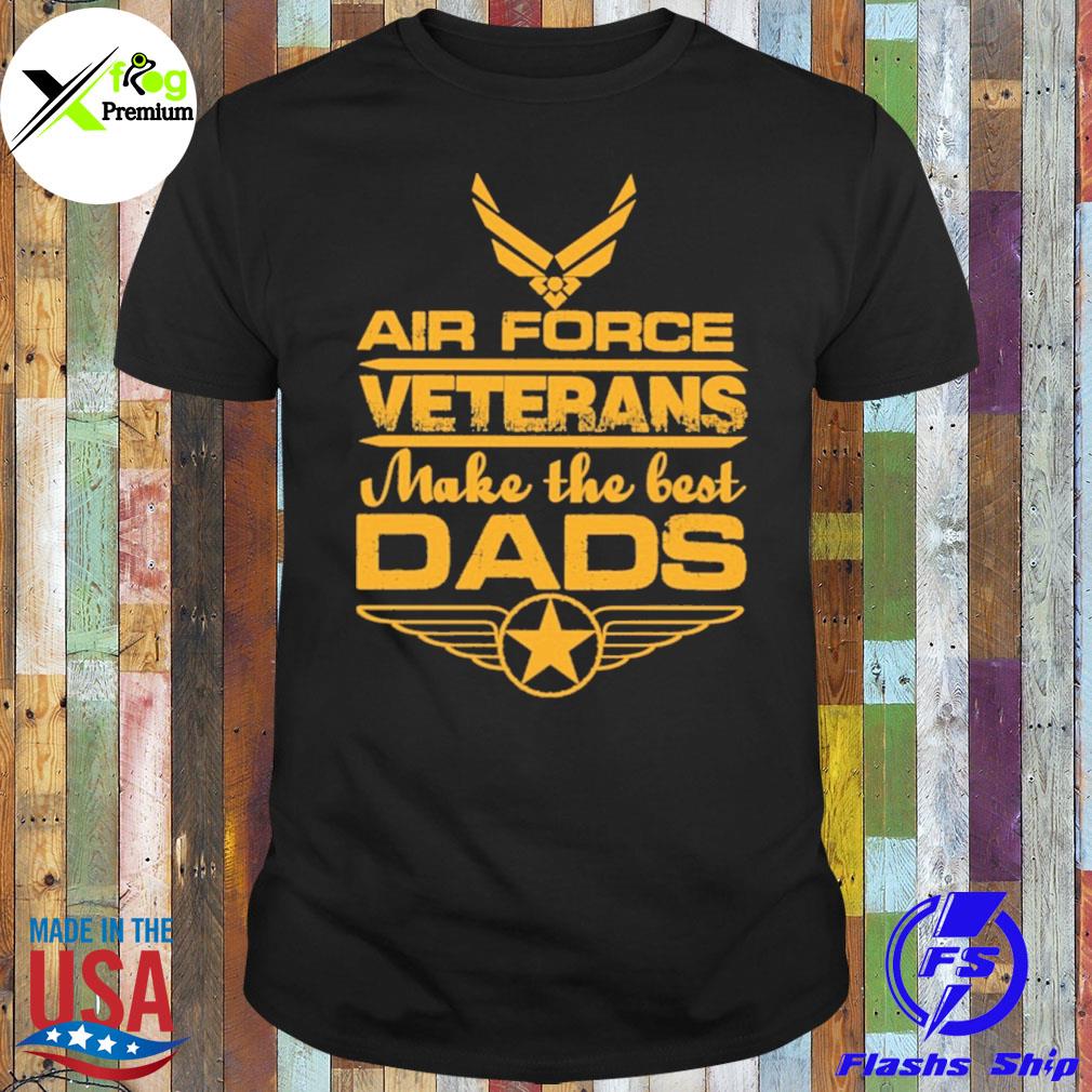 Air force veteran make the best dads crewneck black shirt