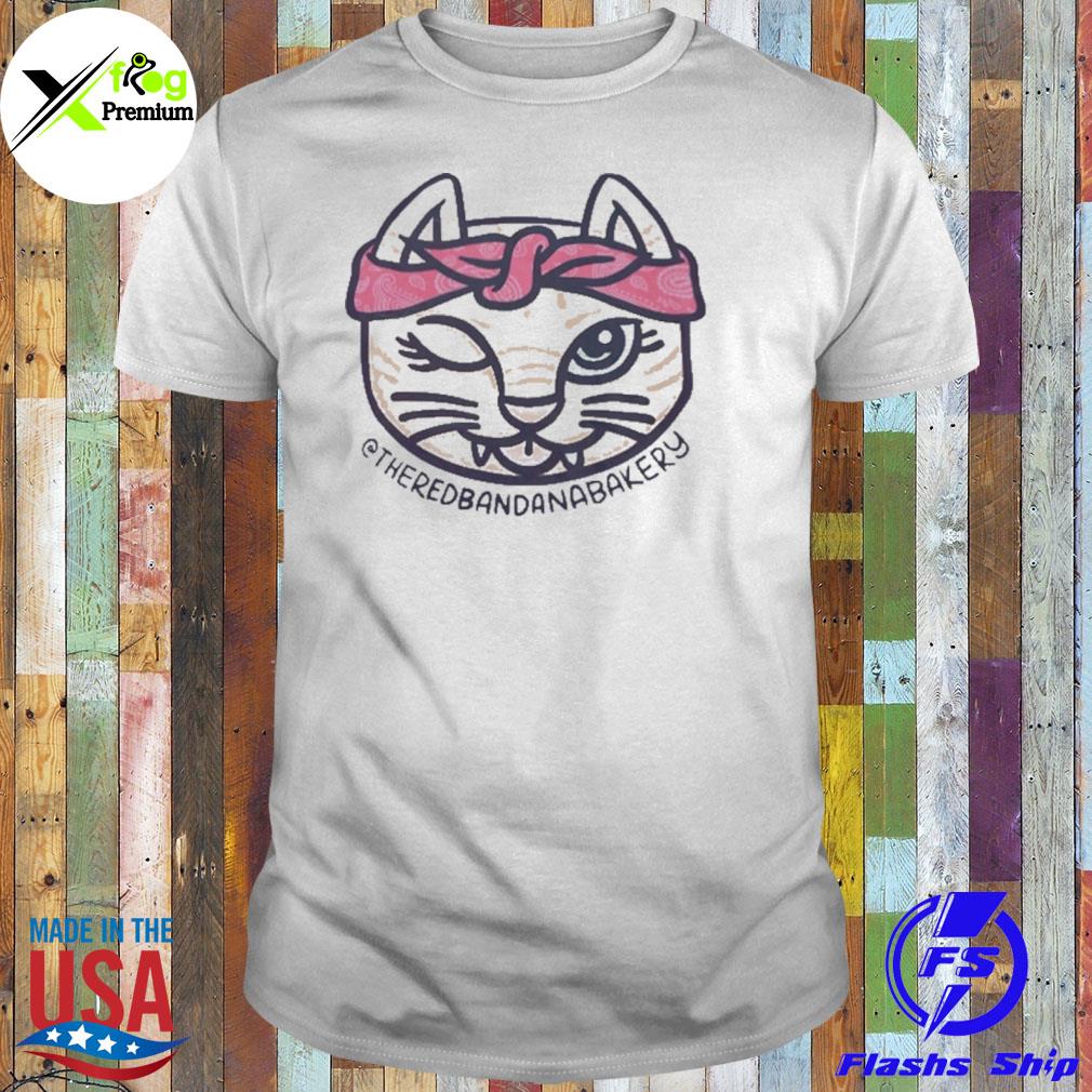 Cat the red bandana bakery shirt