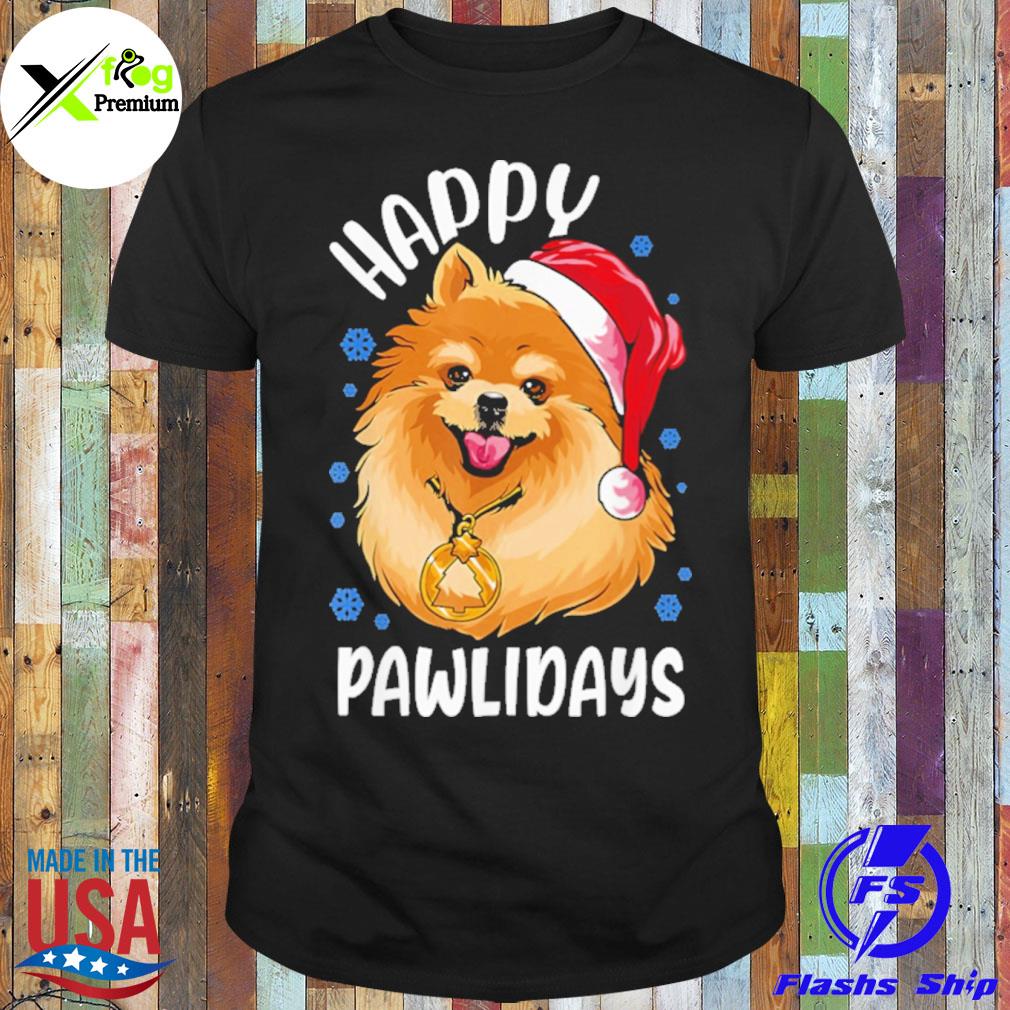 Happy pawlidays dog Christmas shirt