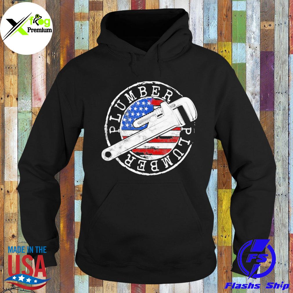 Plumber American flag s Hoodie