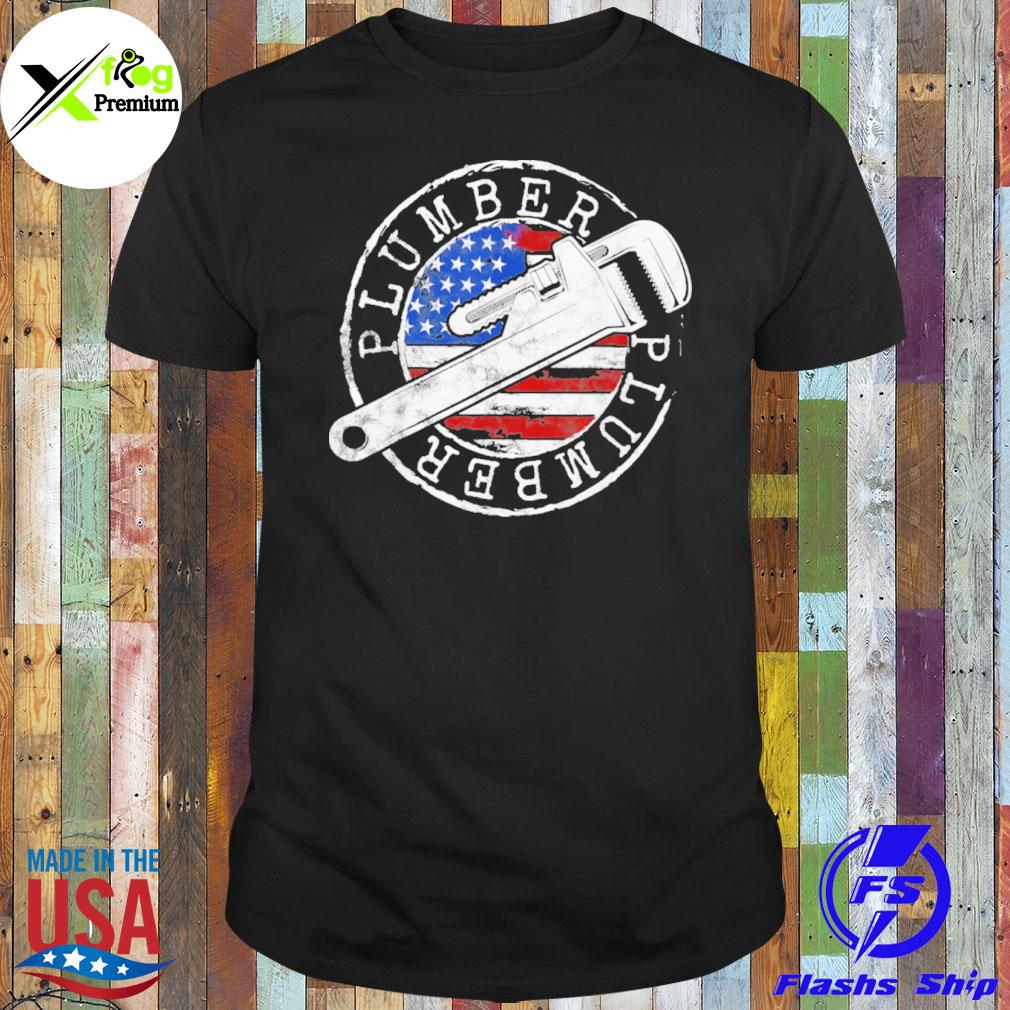 Plumber American flag shirt