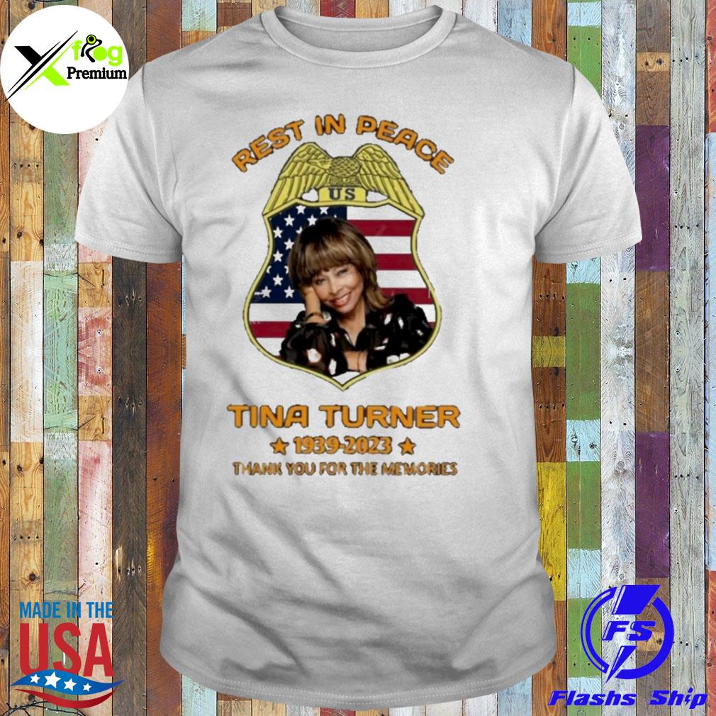 Rest in peace tina turner 1939 2023 thank you for the memories American flag shirt