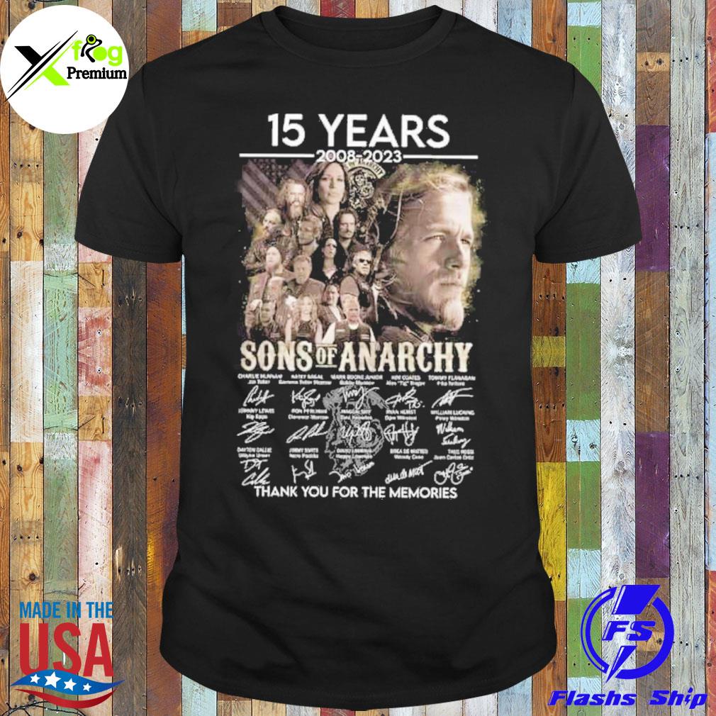 15 years 2008 2023 sons of anarchy thank you for the memories shirt