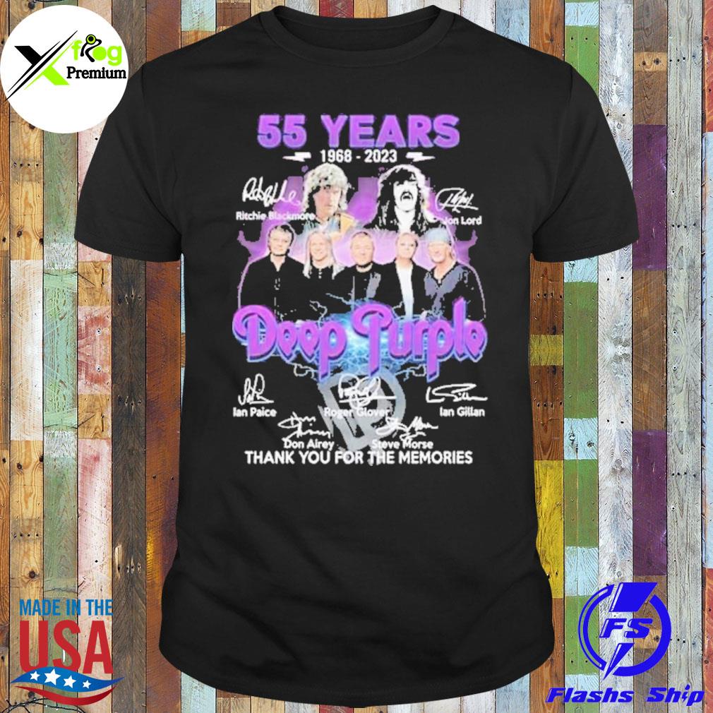 55 years 1968 2023 deep purple thank you for the memories shirt