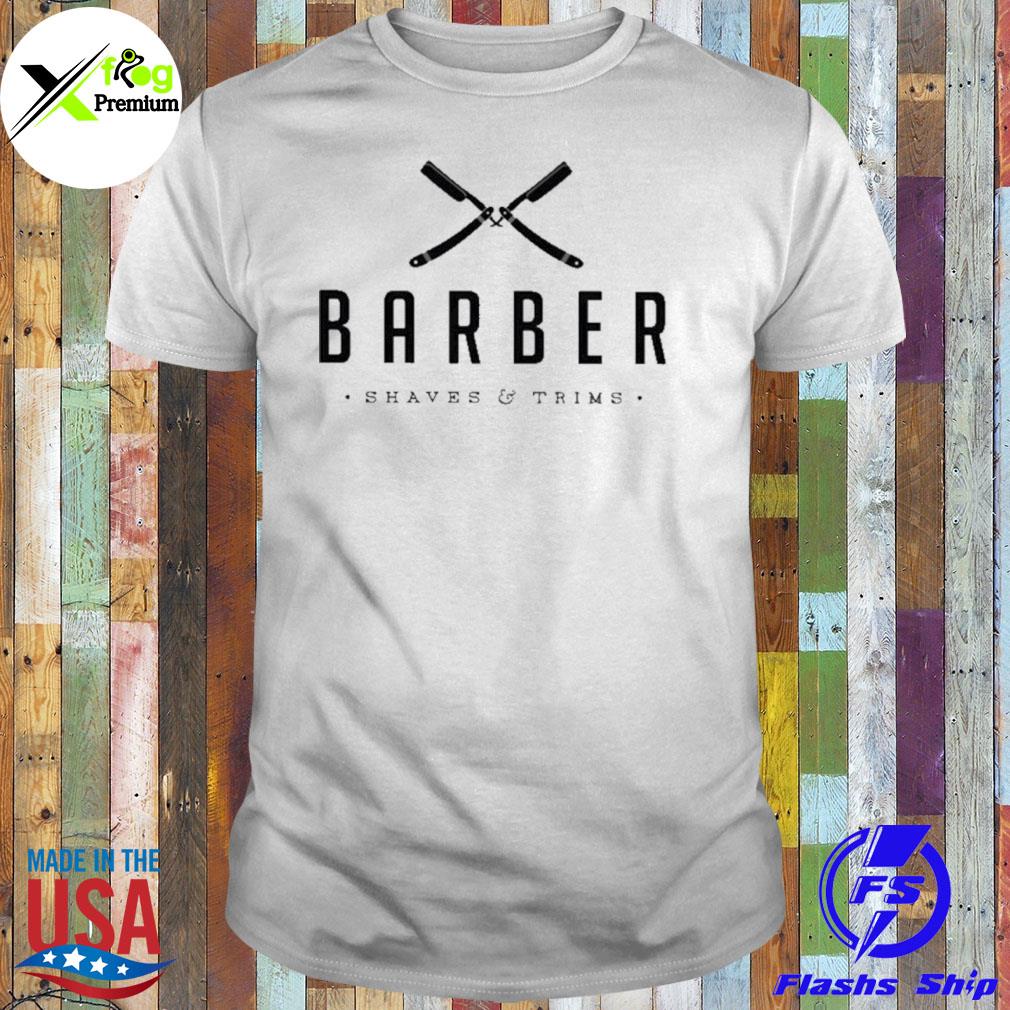 Barber shaves and trims shirt
