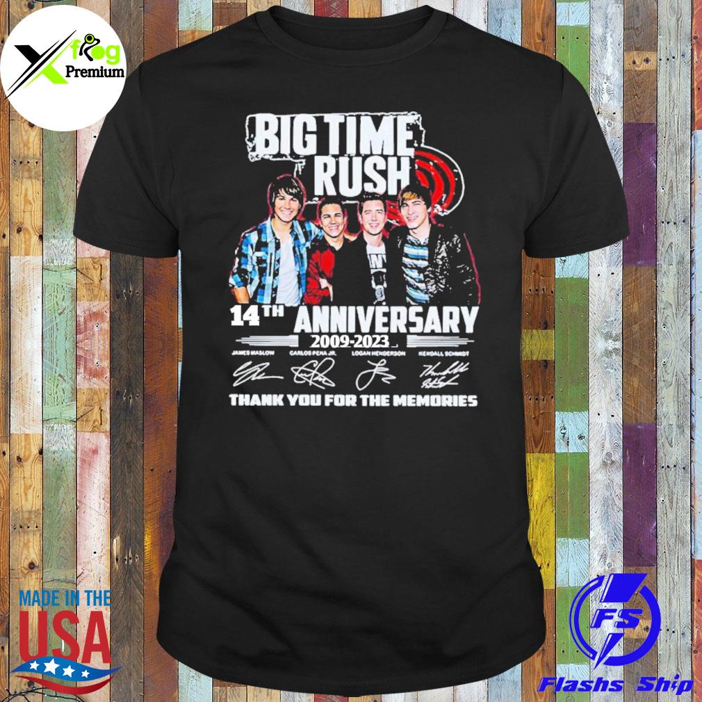 Big time rush 14th anniversary 2009 2023 thank you for the memories shirt