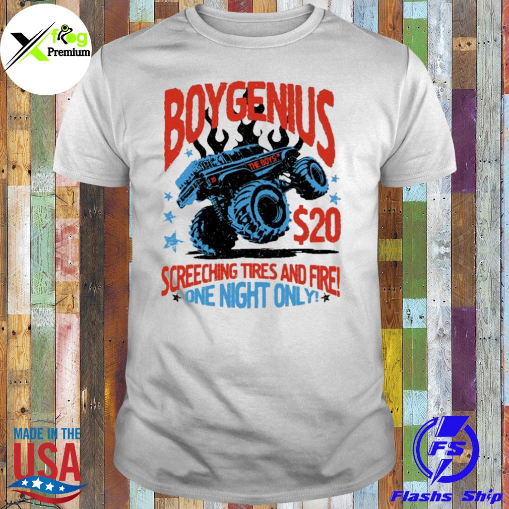 Boygenius screeching tires and fire one night only shirt