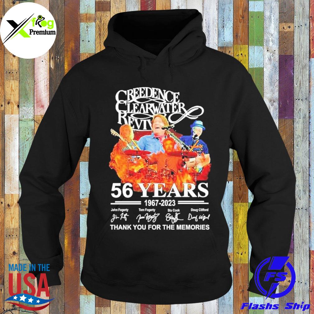 Creedence clearwater revival 56 years 1967 2023 thank you for thee memories s Hoodie