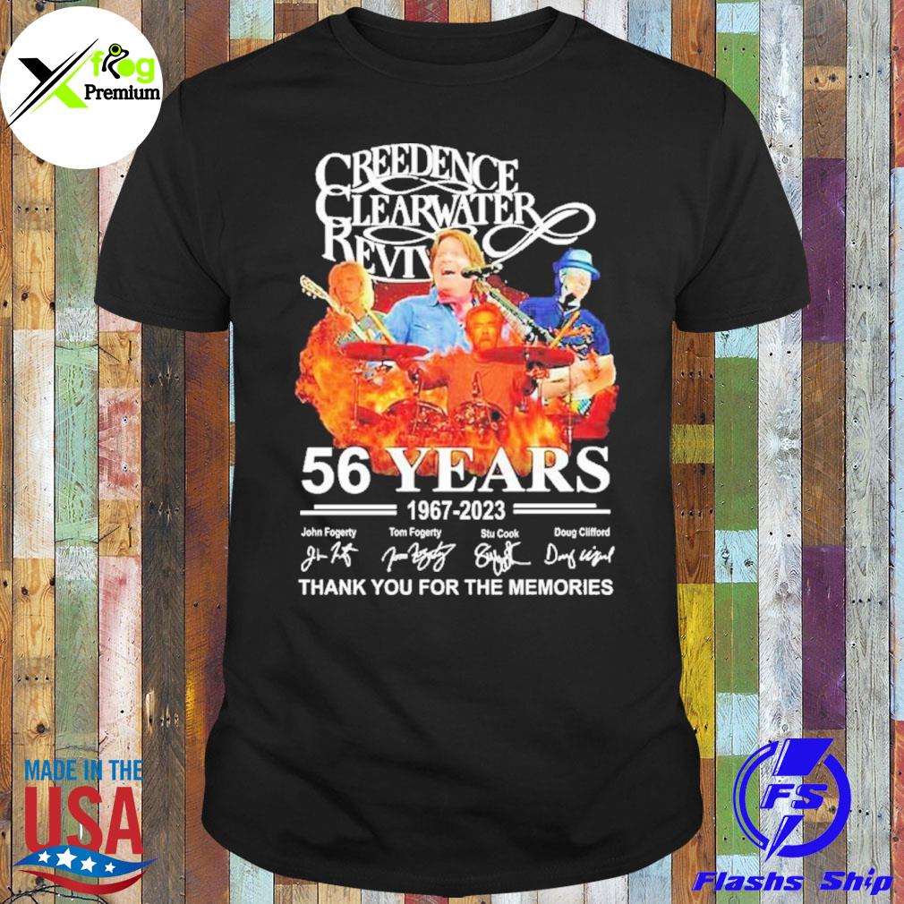 Creedence clearwater revival 56 years 1967 2023 thank you for thee memories shirt