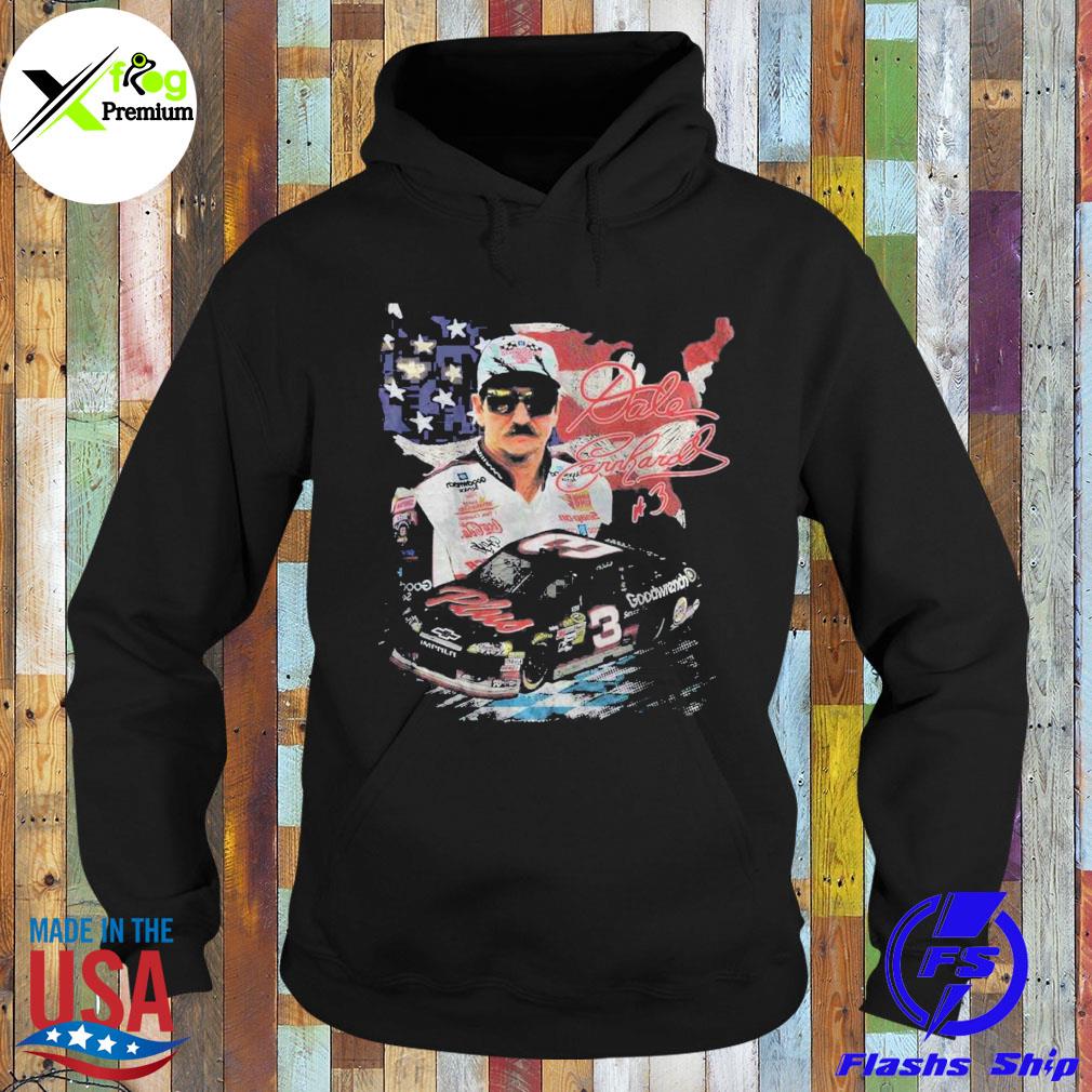 Dale earnhardt nascar racing American flag s Hoodie