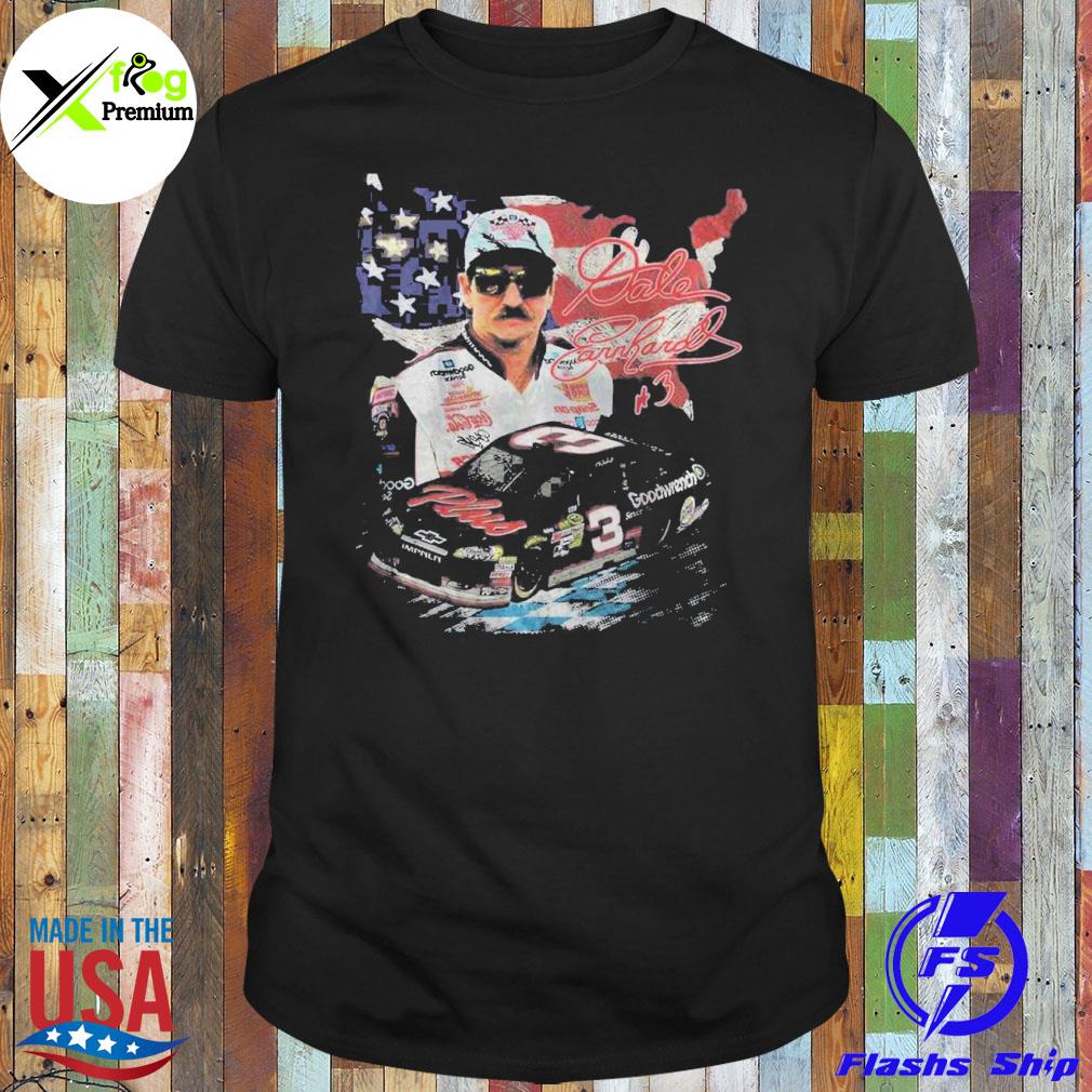 Dale earnhardt nascar racing American flag shirt