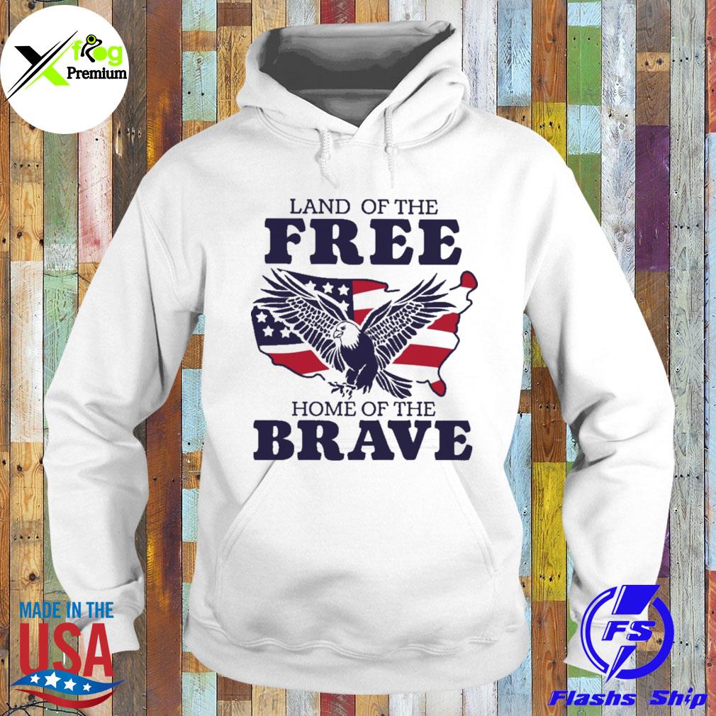 Eagle land of the free home of the brave American flag s Hoodie