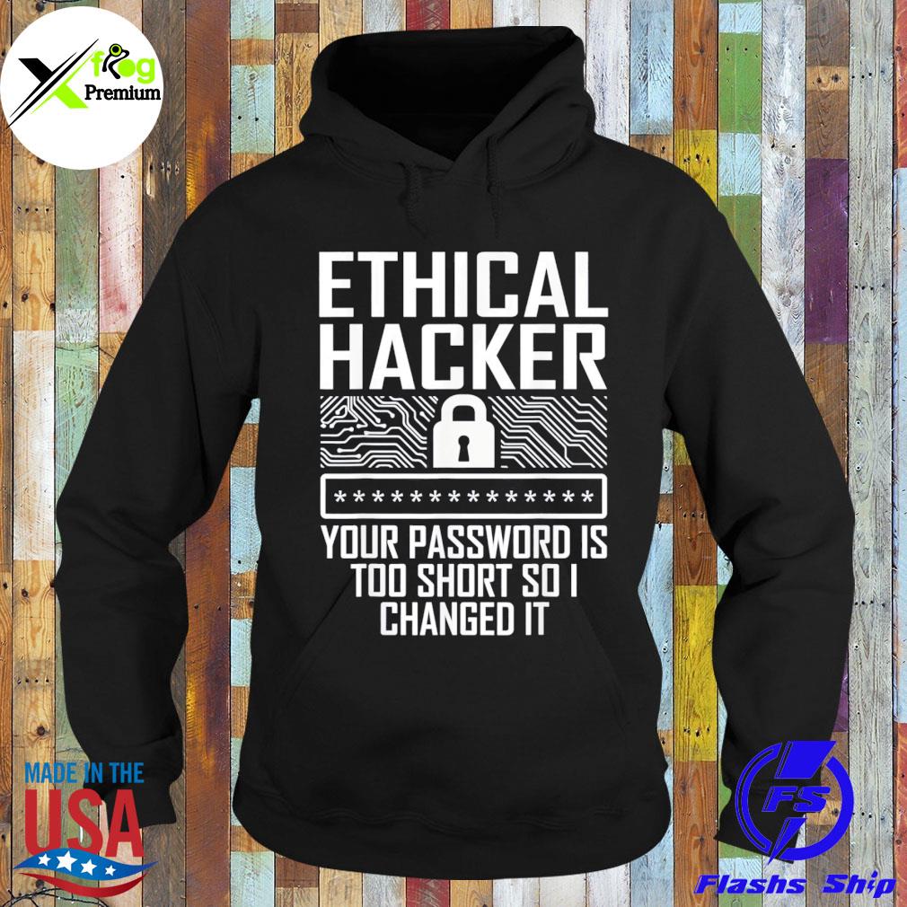 Ethical hacker your password is too short so I changed s Hoodie