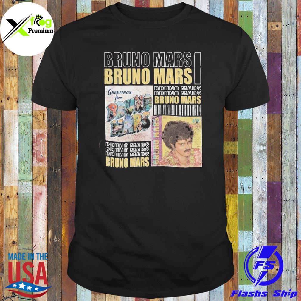 Greetings from bruno mars 90s retro shirt