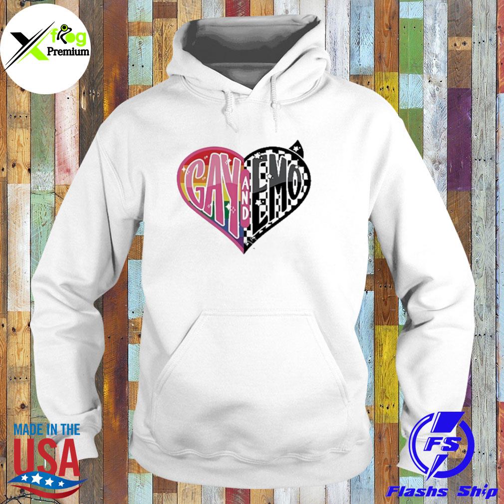 Heart gay and emo LGBT s Hoodie