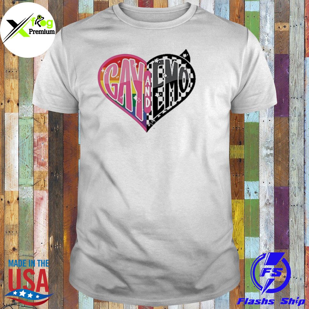 Heart gay and emo LGBT shirt