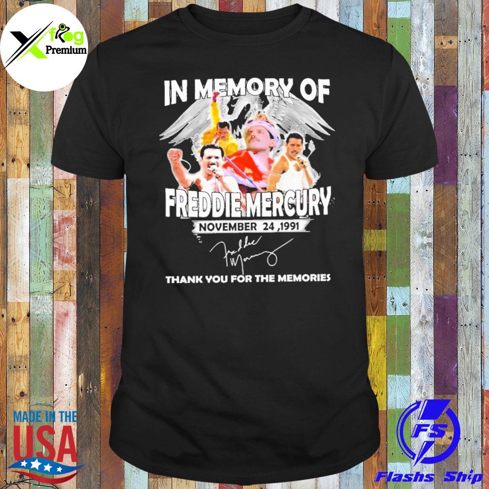 In memory of freddie mercury november 24 1991 thank you for the memories shirt