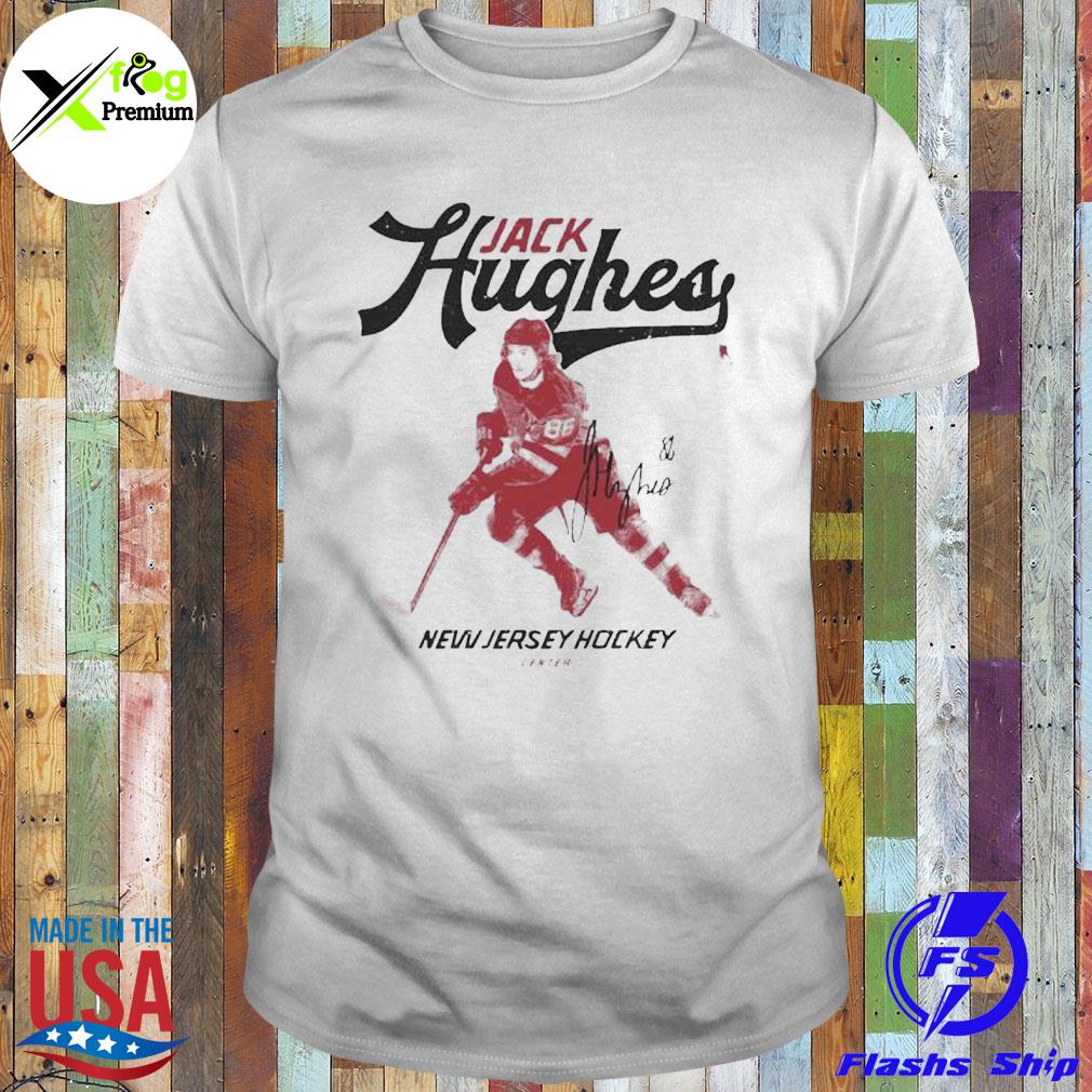 Jack hughes new jersey center signature shirt
