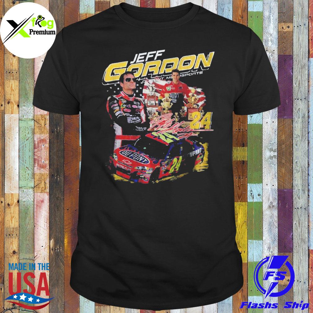 Jeff gordon dupont motorsports American flag shirt