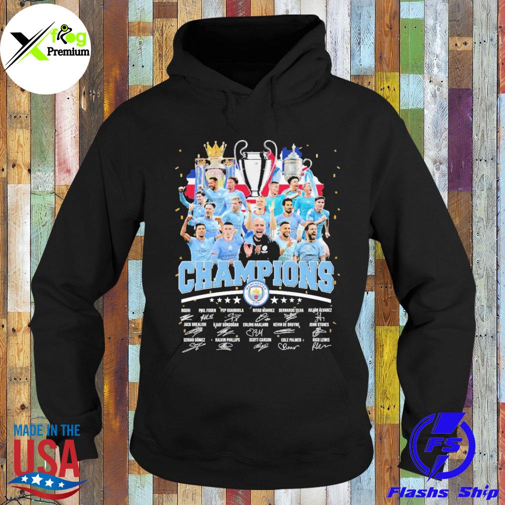 Manchester city champions cup flag s Hoodie
