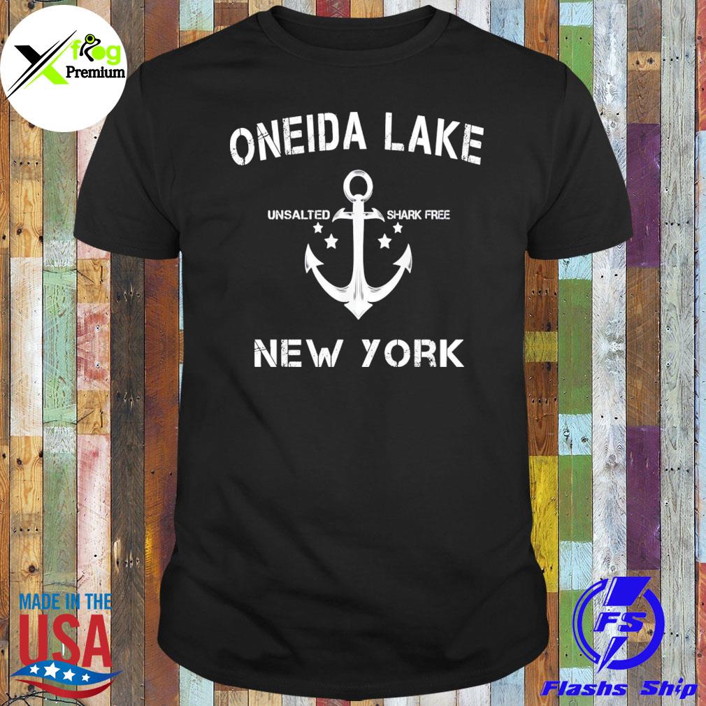 Oneida lake unsalted shark free new york shirt