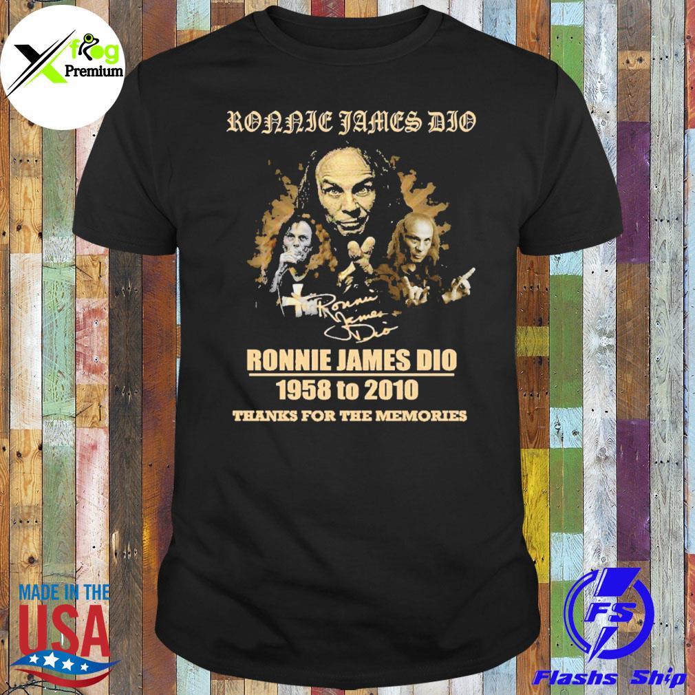 Roaak james dio ronnie james dio 1958 to 2010 thanks for the memories shirt