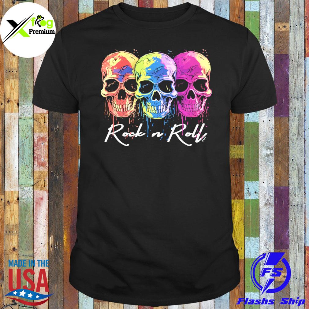 Skulls rock and roll shirt