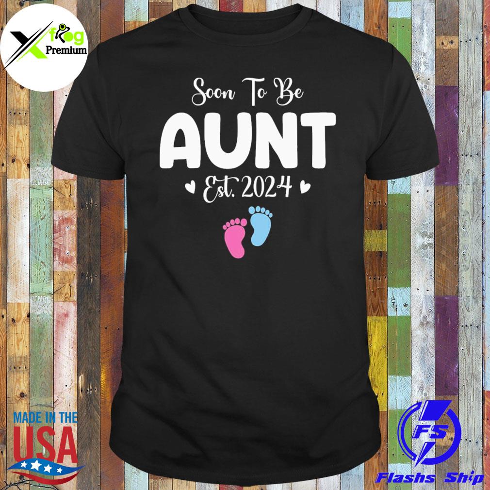 Soon to be aunt est 2024 pregnancy shirt