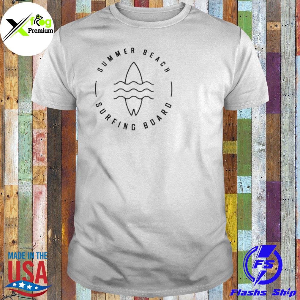 Summer beach surfing board shirt