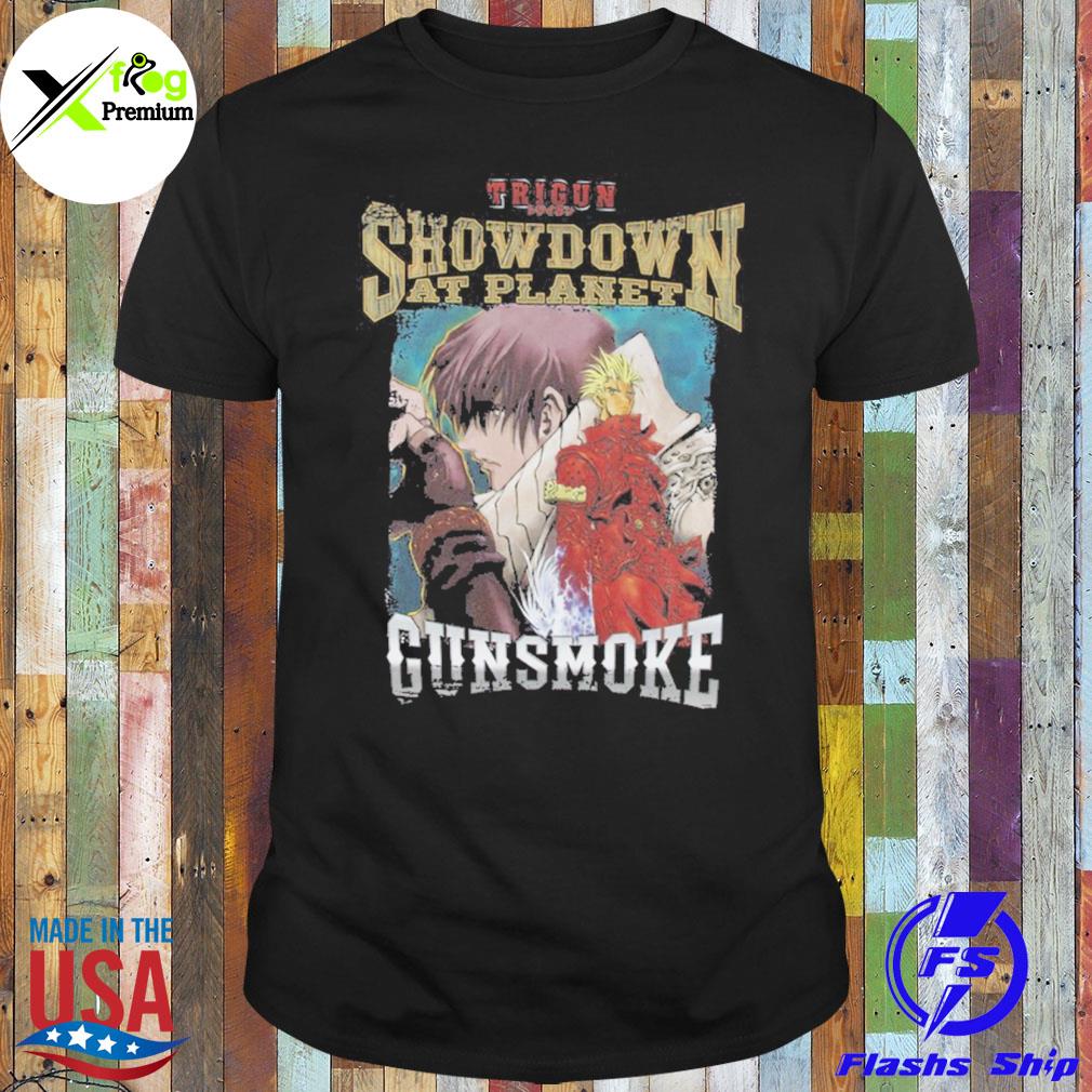 Trigun showdown at planet gun smoke shirt