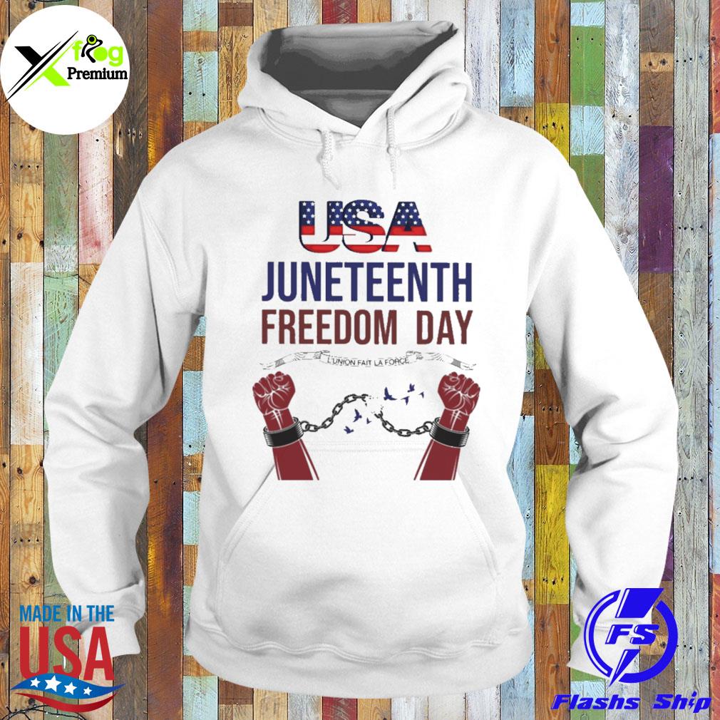 Usa juneteenth freedom day l'union fait LA force flag s Hoodie