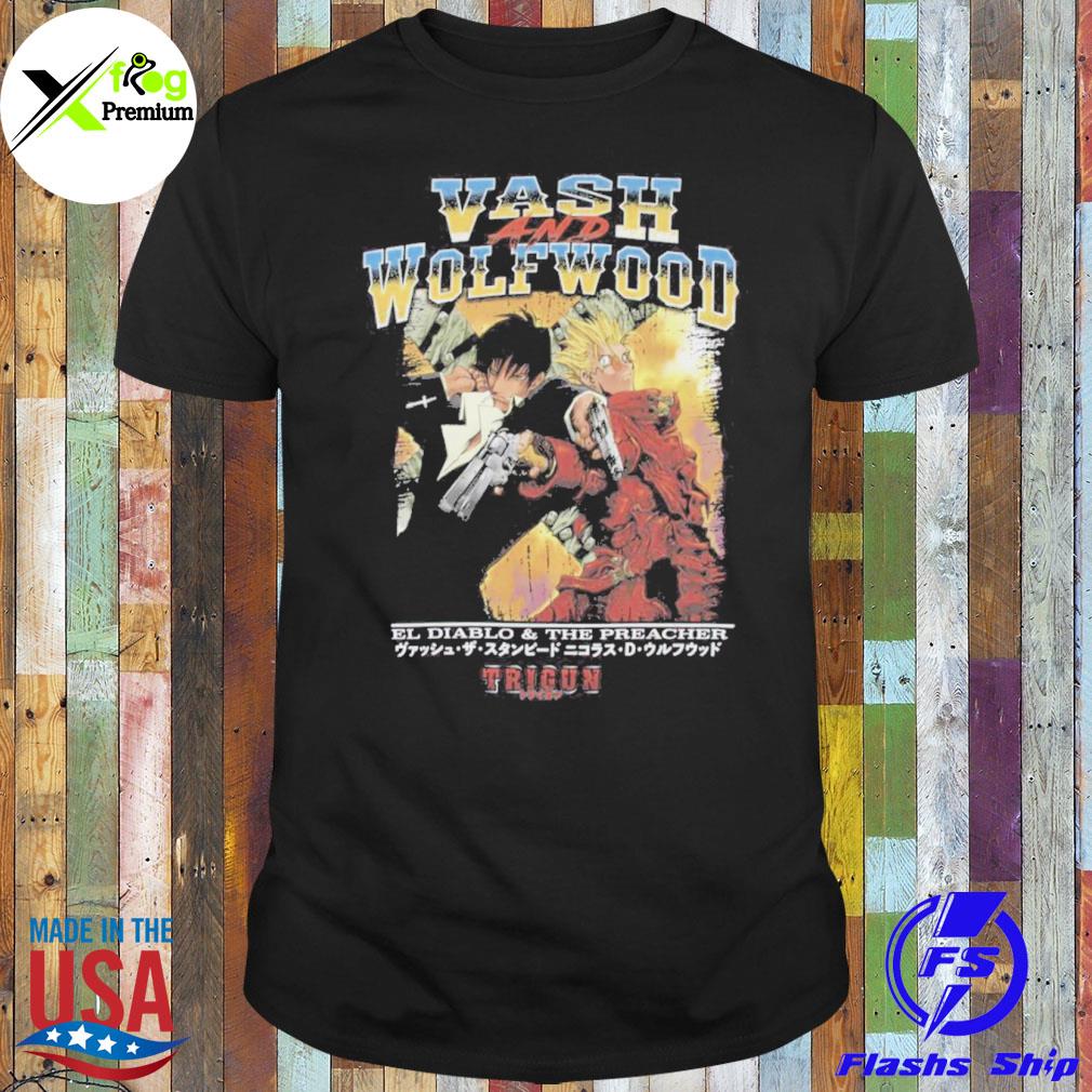 Vash and wolfwood diablo and the preacher trigun shirt
