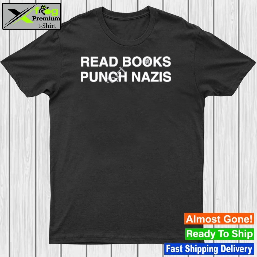 2023 Book moon read books punch nazis shirt