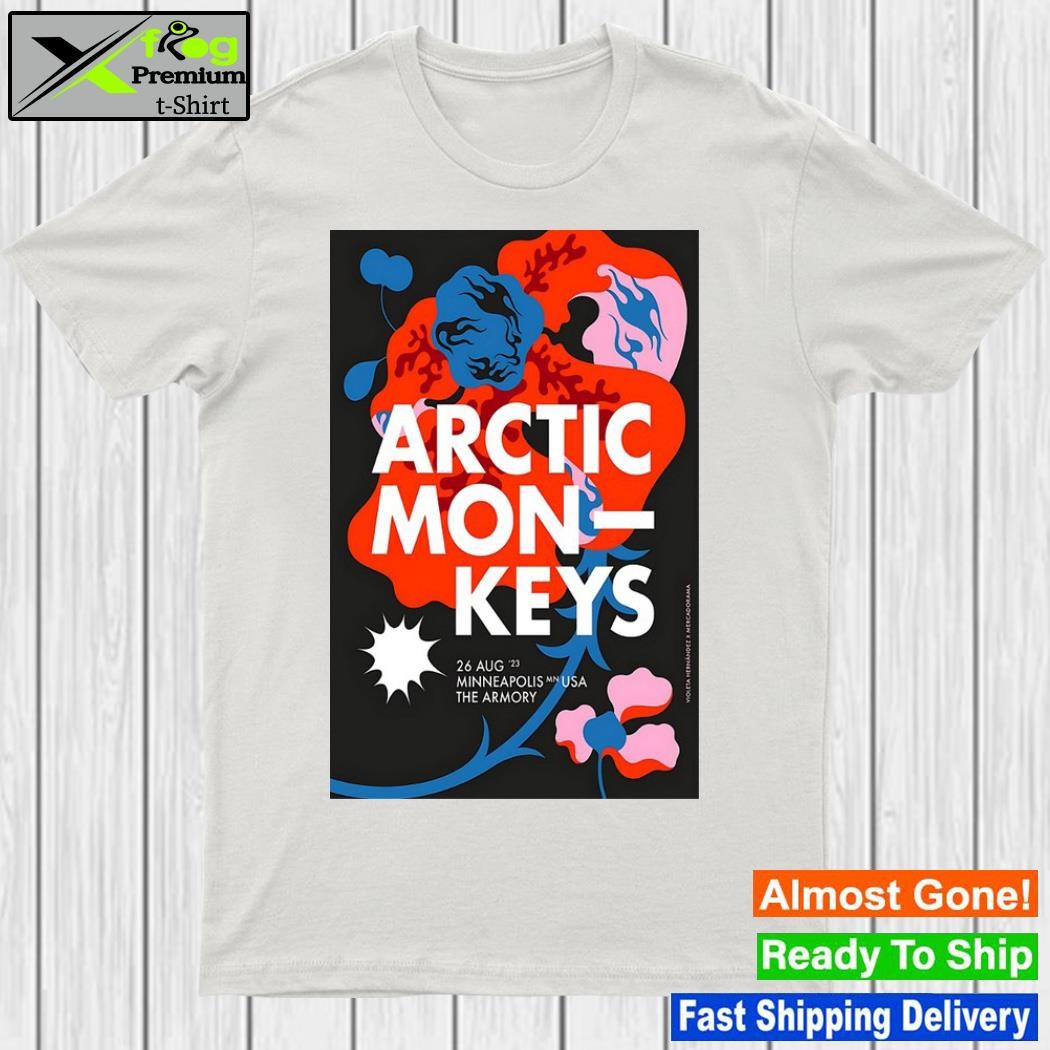 Arctic monkeys tour in minneapolis at armory august 26 2023 poster shirt