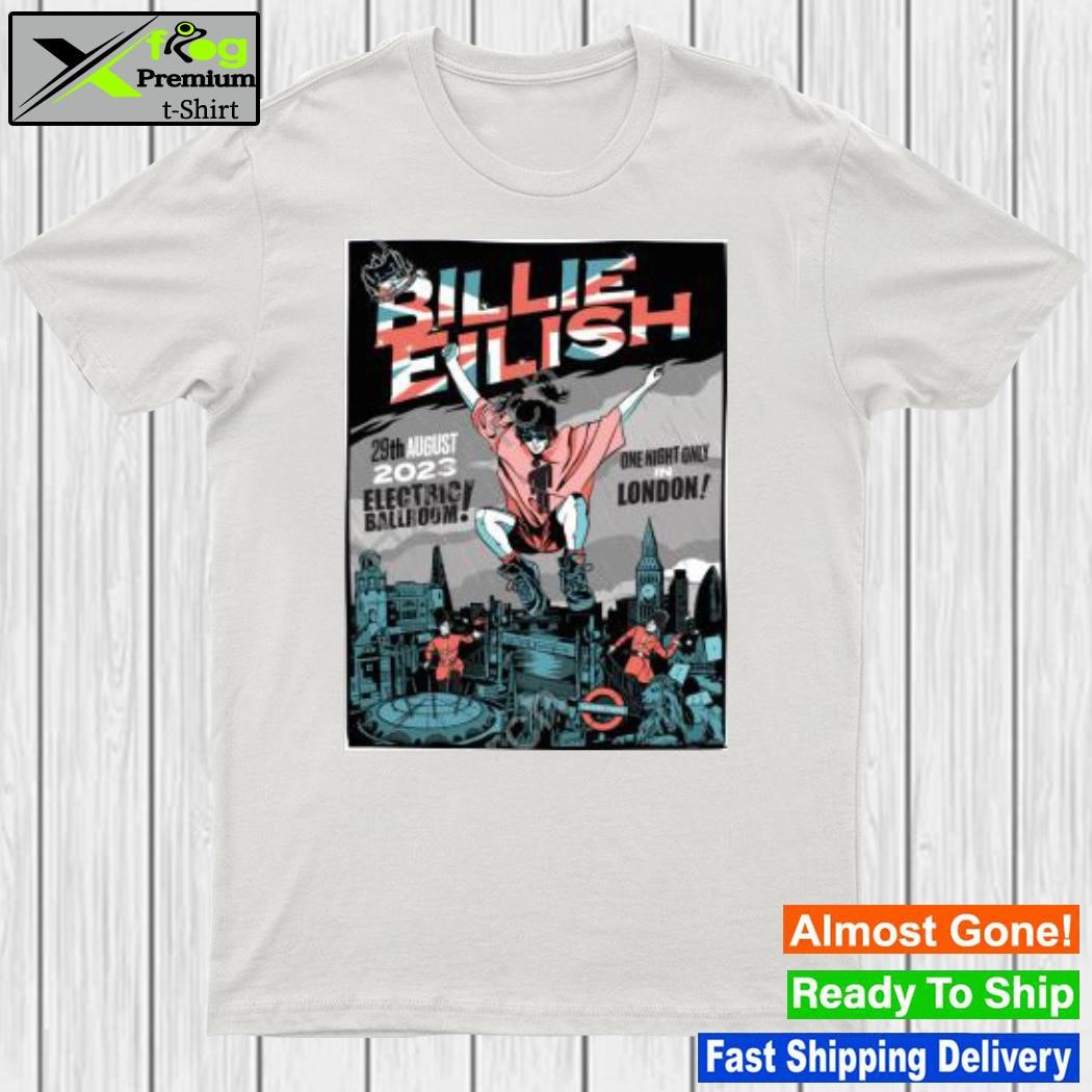 Billie eilish one night only in london poster shirt