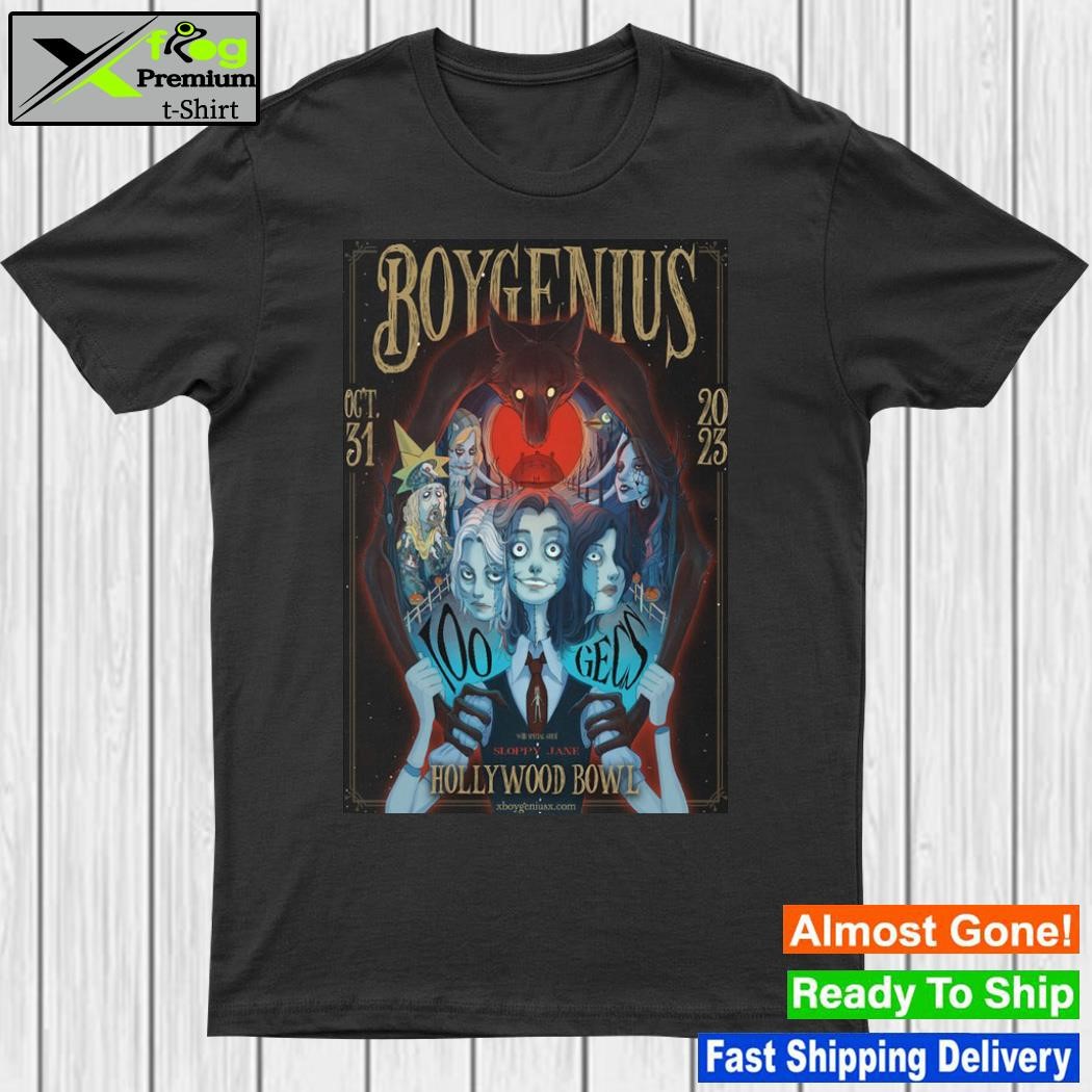Boygenius oct 31 2023 hollywood bowl poster shirt